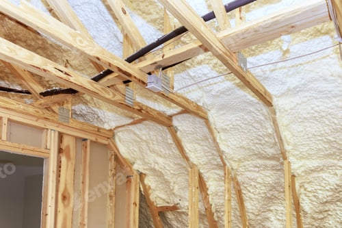 Preview: This is spray foam wall that is being used as thermal hydro insulation