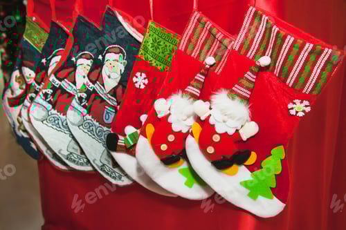 Preview: Handmade Christmas socks for fireplace sold at the fair