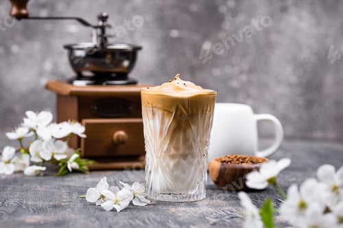 Preview: Dalgona whipped coffee with milk