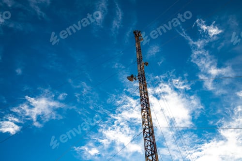 Preview: Telecommunication tower against the backdrop of an awesomely beautiful sky