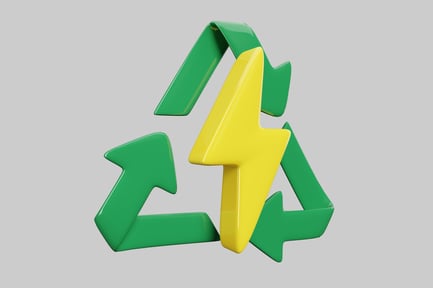 Preview: Renewable energy green recycle symbol
