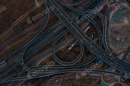 Preview: Areal shot of Wuhan Erqi Interchange and Erqi Yangtze River Bridge