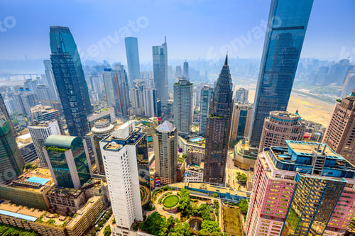 Preview: Chongqing, China Skyscraper Cityscape.