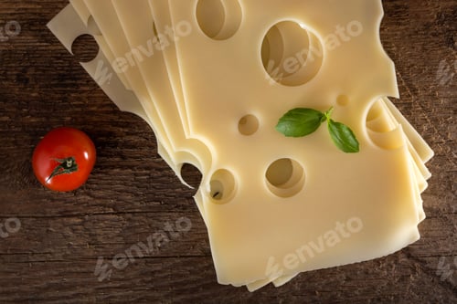 Preview: Slices of Emmental cheese