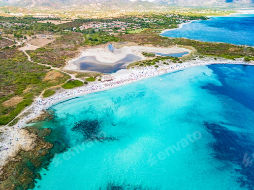 Preview: Spiaggia Isuledda (Isuledda Beach), Sardinia – Aerial View