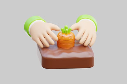 Preview: Hands grasping an orange object.