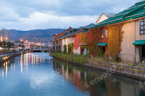 Preview: Otaru canel in Japan at night