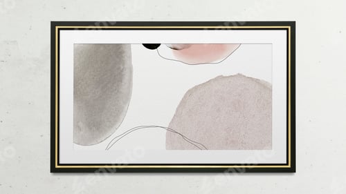 Preview: Earth tone watercolor pattern frame psd