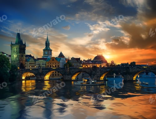 Preview: Charles bridge and clouds