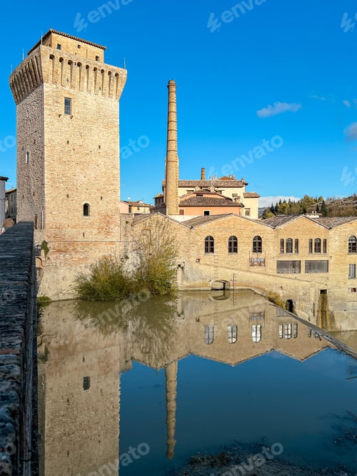 Preview: View of the medieval village of Fermignano in the province of Pesaro and Urbino