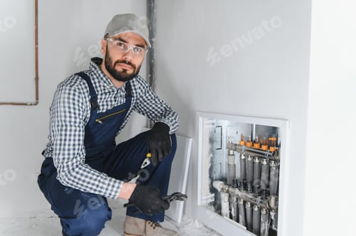 Preview: Pipe fitter mounted underfloor heating. Heating system and underfloor heating.