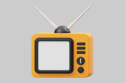 Preview: Cartoon style television with antenna