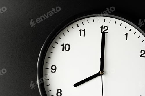 Preview: Alarm clock close up on black background
