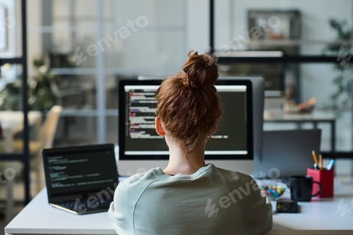 Preview: Programmer working on computer in IT office