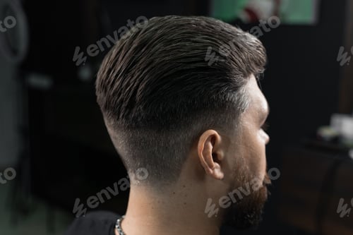 Preview: Precision low fade haircut for stylish bearded men