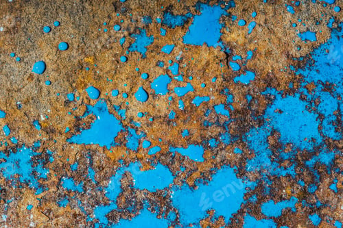 Preview: Drop Art Background- Liquid Paint On Rusty Metal Surface