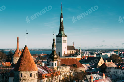 Preview: Tallinn, Estonia. Part Of Tallinn City Wall With Towers, At The