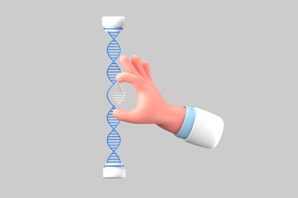 Preview: DNA Helix Cartoon Hand