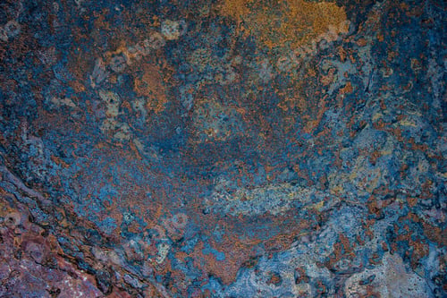 Preview: Close-up of a rust-covered rock with a distressed, aged texture