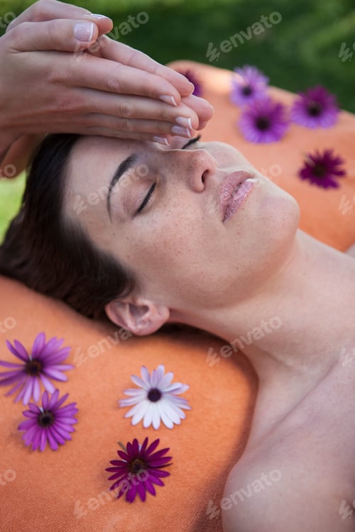 Preview: Woman in spa environment, having facial treatment