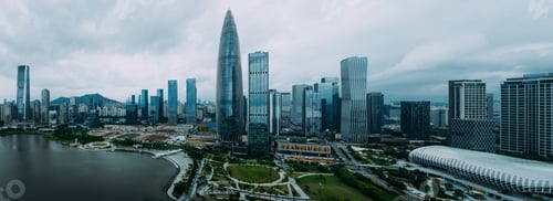Preview: Aerial view of landscape in Shenzhen city,China