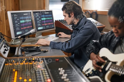 Preview: Musicians Creating Music in Professional Recording Studio