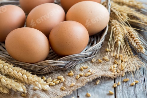 Preview: Chicken eggs and wheat