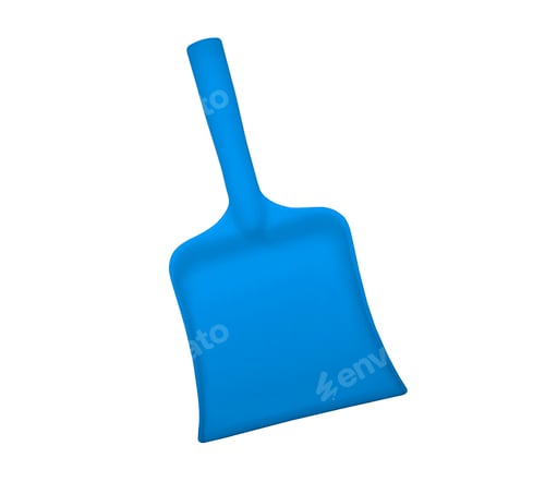 Preview: plastic dustpan on a white background
