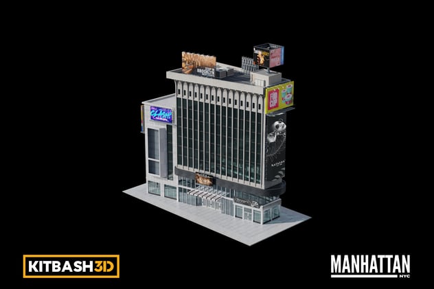 Kitbash: Manhattan - Multimedia Building 3D, Incl. theatre & city - Envato