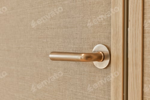Preview: a door handle on a wooden door