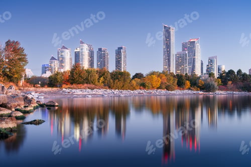 Preview: Etobicoke, Ontario, Canada Skyline at Blue Hour