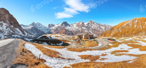 Preview: Amazing view of Grossglockner High Alpine Road at autumn.