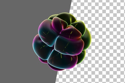 Preview: Abtract Balloon Neon Abstract 3D Icon