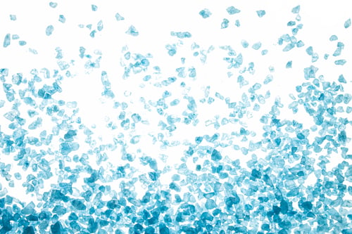 Preview: Blue sea salt crystals on white background