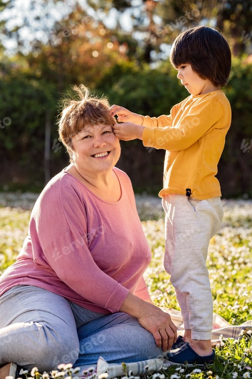Preview: Woman and Child Enjoying the Outdoors
