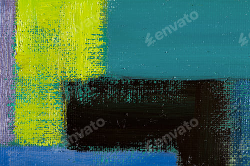 Preview: abstract wallpaper, texture, background of an original oil green and blue painting on canvas with