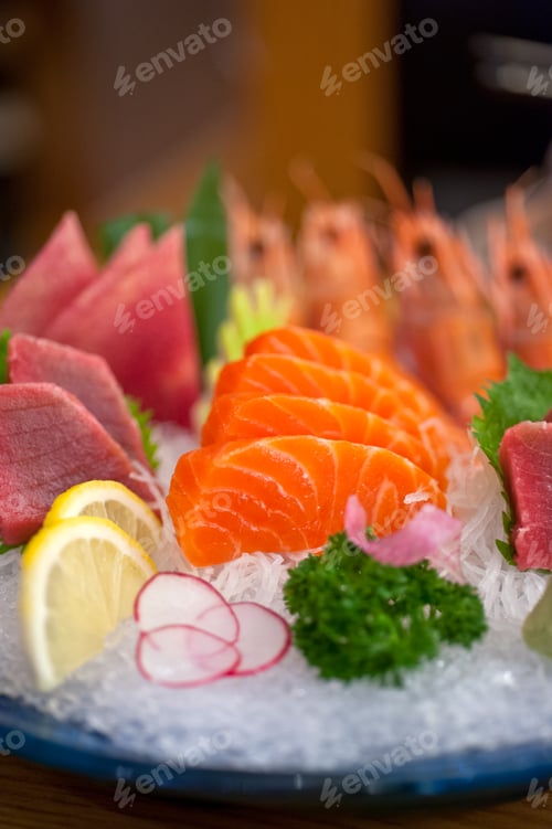 Preview: Japanese style assorted sashimi dish