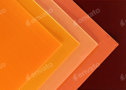 Preview: top view of arrangement of colorful paper sheets backdrop