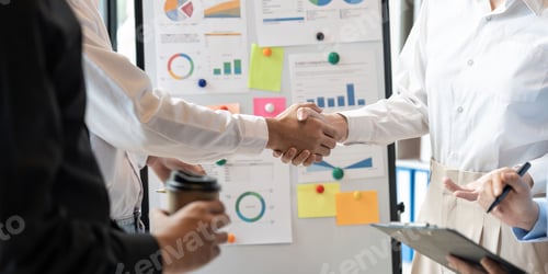 Preview: Business handshake for teamwork of business merger and acquisition,successful negotiate,hand shake