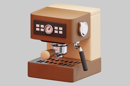 Preview: Stylized 3D Espresso Coffee Machine