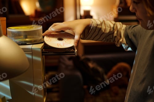 Preview: Placing CD into Player in Cozy Home Environment