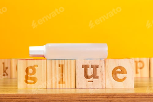 Preview: Wooden alphabet blocks with letters