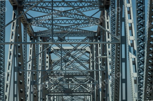 Preview: Metal bridge against a blue sky