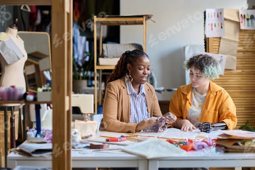 Preview: Black Woman as Social Worker Helping Girl with Disability