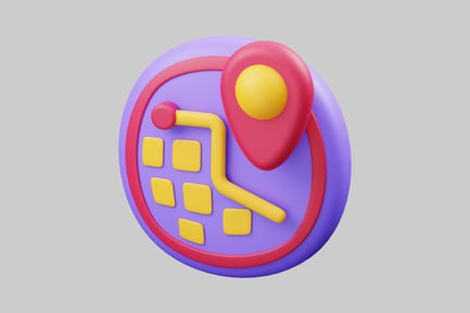 Preview: Location pin with route icon