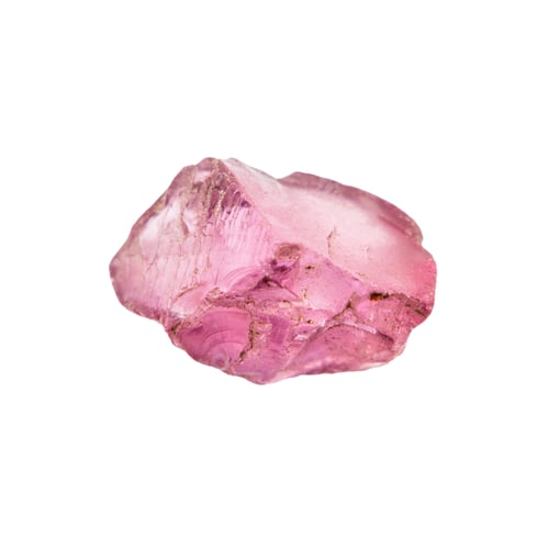 Preview: rough rhodolite crystal isolated on white