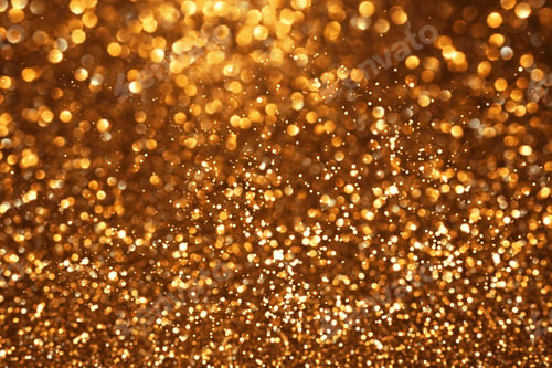 Preview: Golden glitter festive bokeh background