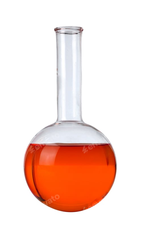 Preview: Chemical laboratory flask with red liquid
