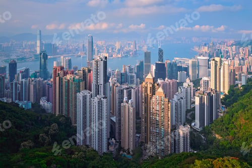 Preview: Hong Kong skyscrapers skyline cityscape view