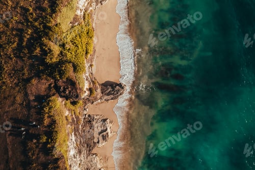 Preview: Aerial Photo of Dreamland Beach at Sunset, Bali, Pecatu, Uluwatu, Indonesia